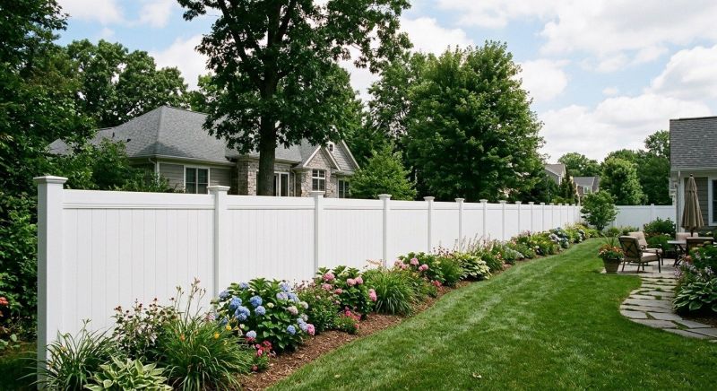 White Pvc Fence Installation in Pearland, TX
