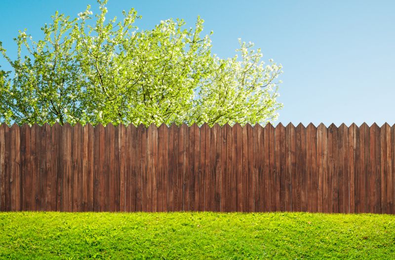 Wood Panel Fence Installation