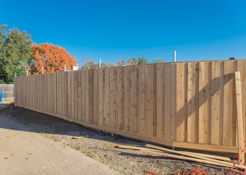 Wood Panel Fence Installation