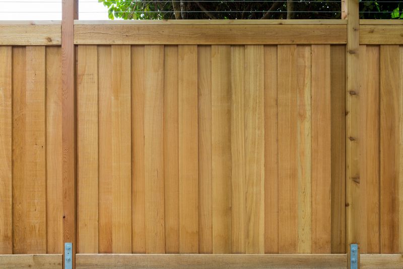 Wood Panel Fence Installation