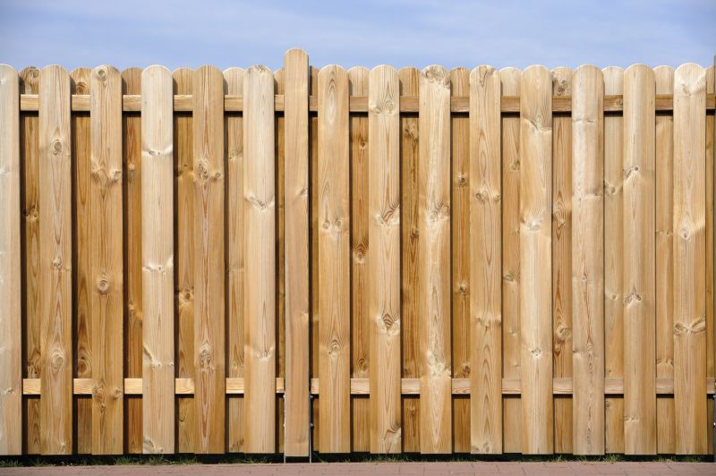 Wood Panel Fence Installation