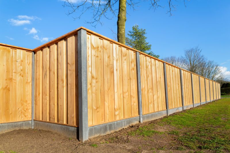 Wood Panel Fence Installation