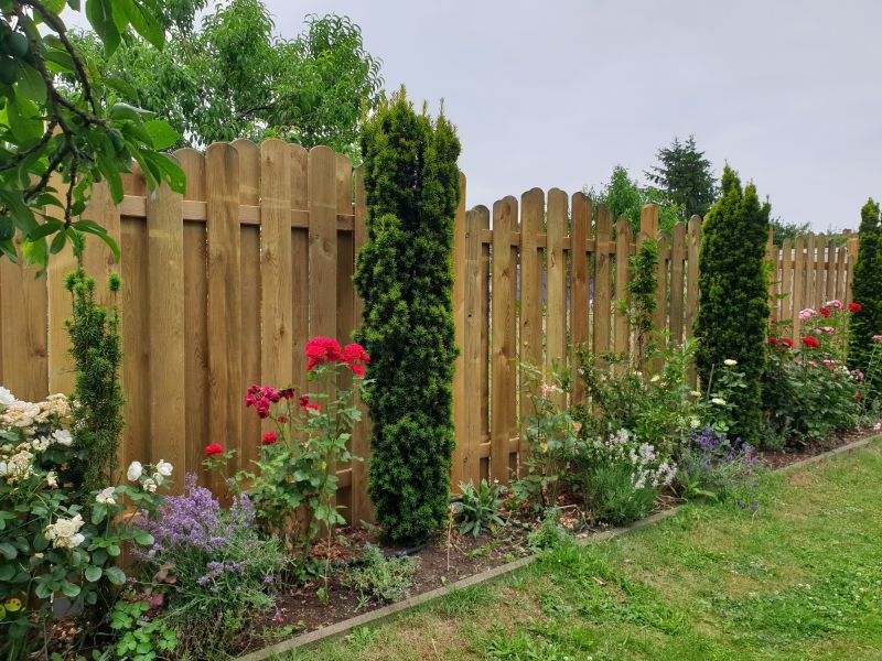 Wood Panel Fence Installation